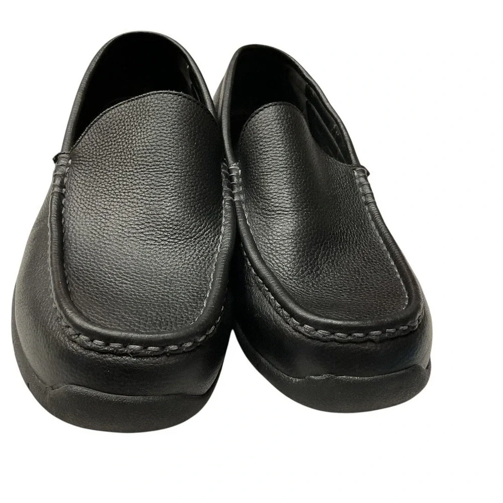 Chaps Men's Leather Loafers‎ Slip On Shoes Size Black  10.5 D Comfort
